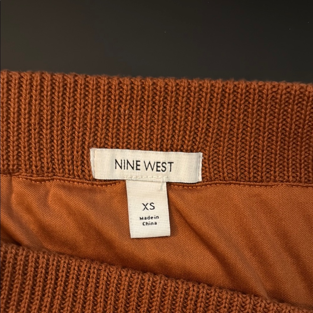 NWT Nine West Cinnabrown Knit Skirt - Picture 5 of 6